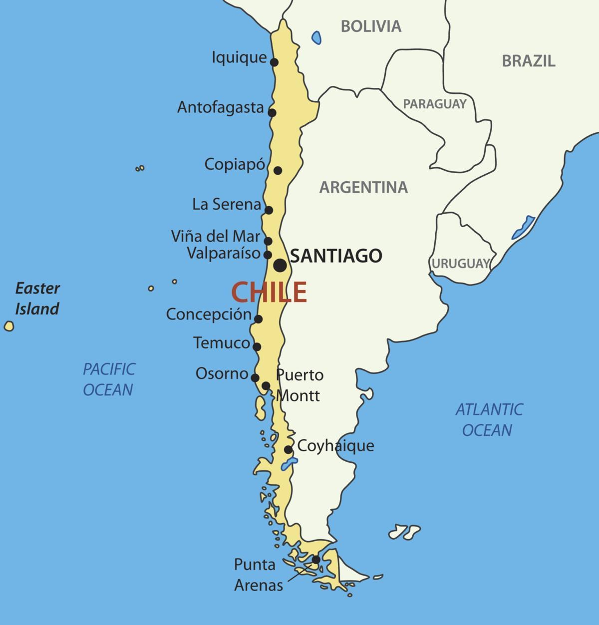 Карта Чилі країна