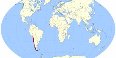 Карта світу, показує Чилі