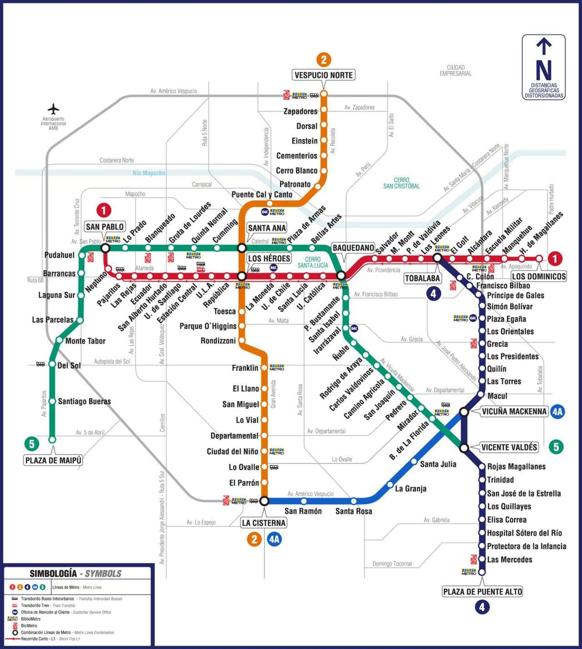 Карта метро Чилі