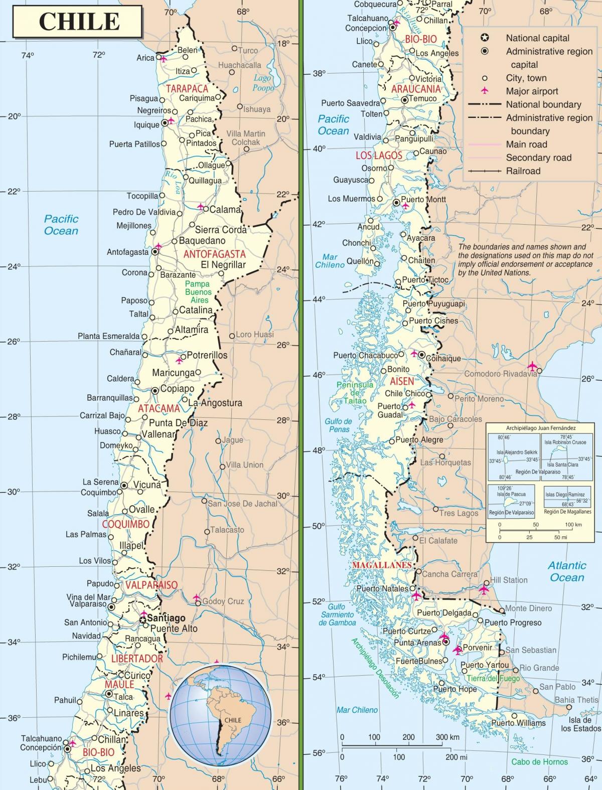 мапу де-Чилі