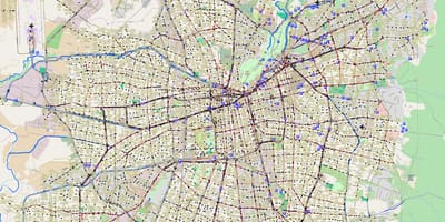 Карта міста Сантьяго, Чилі