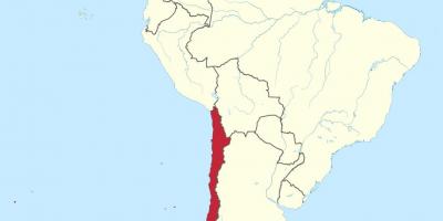 Чилі на карті Південної Америки
